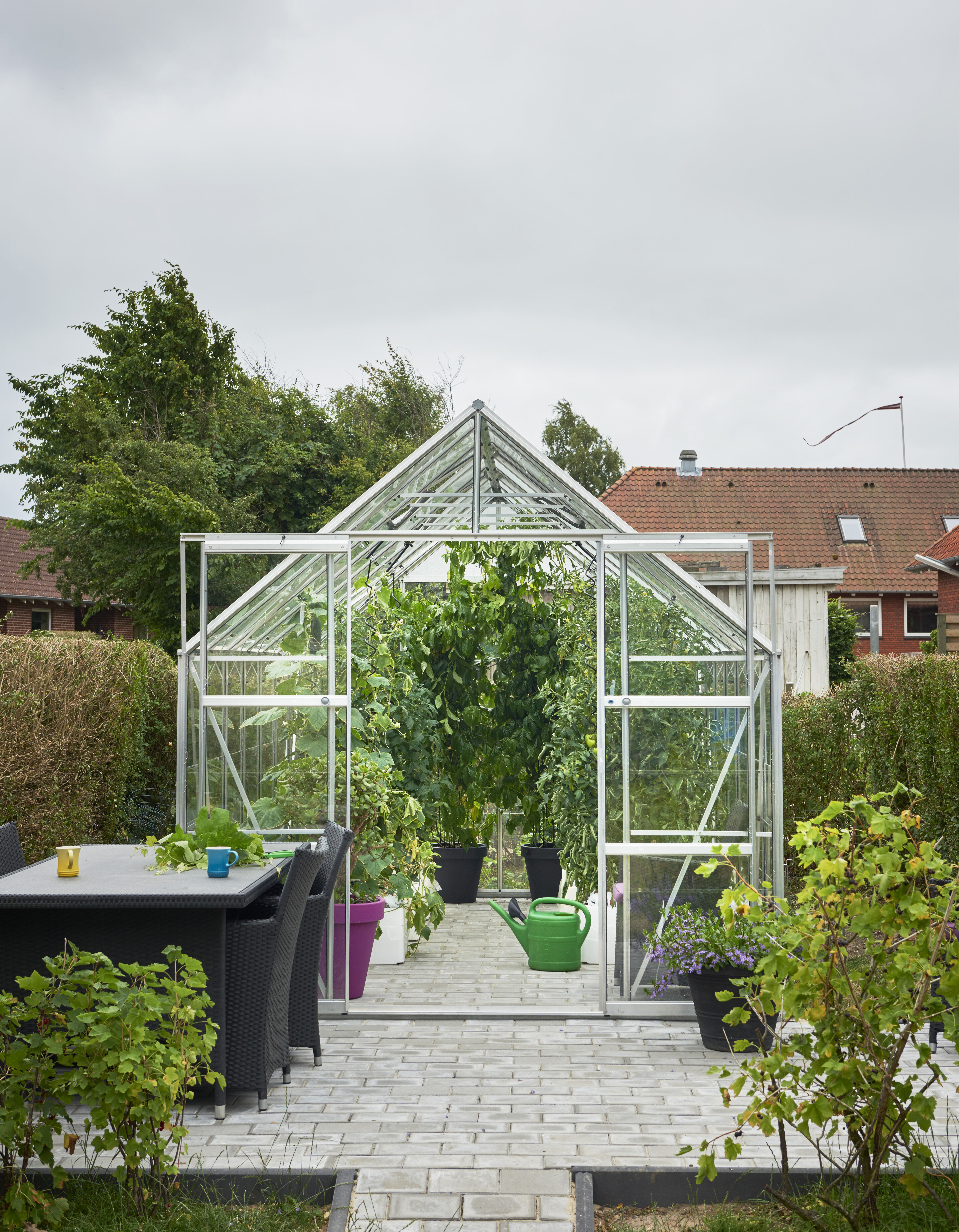 Halls Magnum 148 - Tuinkas - Zilver - 258x257x446 cm - Veiligheidsglas