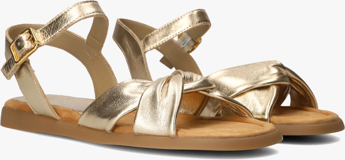 gouden unisa platte sandalen cambel