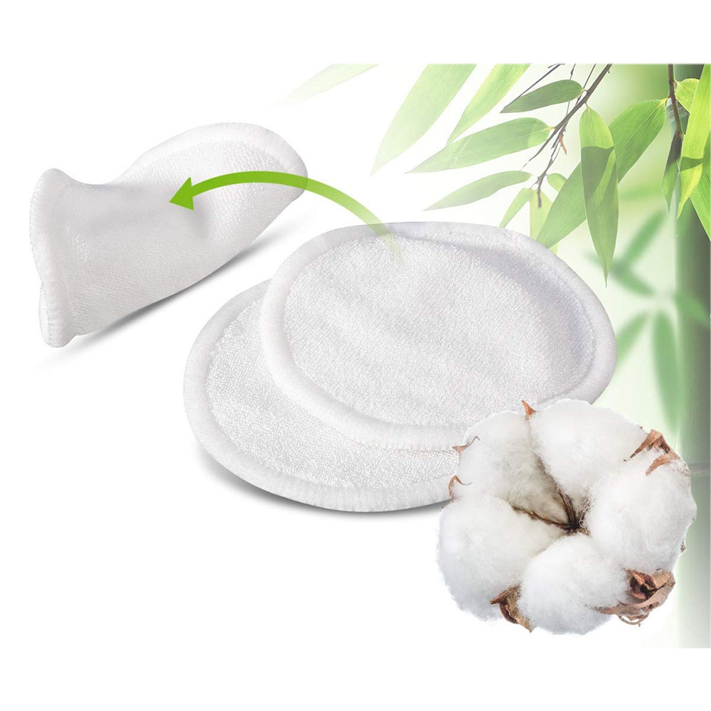 (12er Set) Wiederverwendbare Umweltfreundliche Wattepads Waschbare Abschmink Pads aus Bambus / Baumwolle
