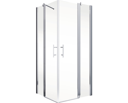 Hoekinstap met draaideur SCHULTE Alexa Style 2.0 ExpressPlus 80 x 80 cm profiel aluminium helder glas vuilafstotende glascoating