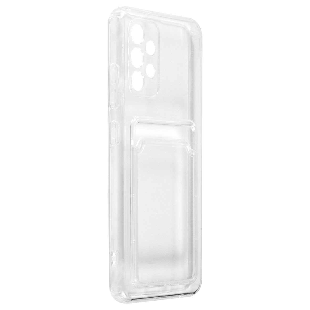 Samsung Galaxy S23 5G Gummi Case Schutzhülle mit Kartenfach - Transparent