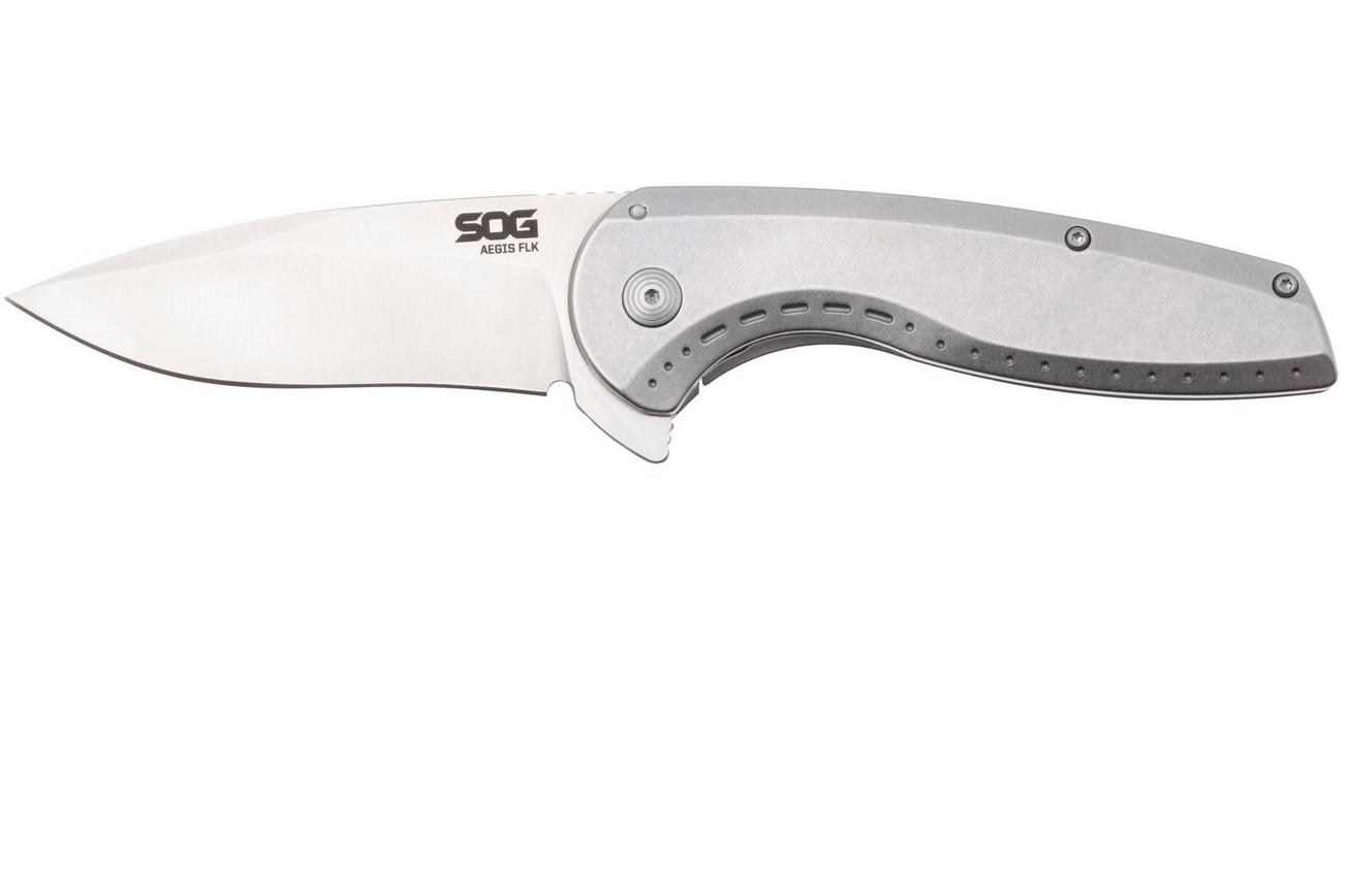 SOG Aegis FLK 2.0 14-41-03-43, Stonewashed 8Cr13MoV, Stainless Steel zakmes