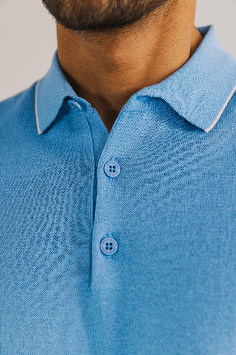 State of Art blauwe heren polo