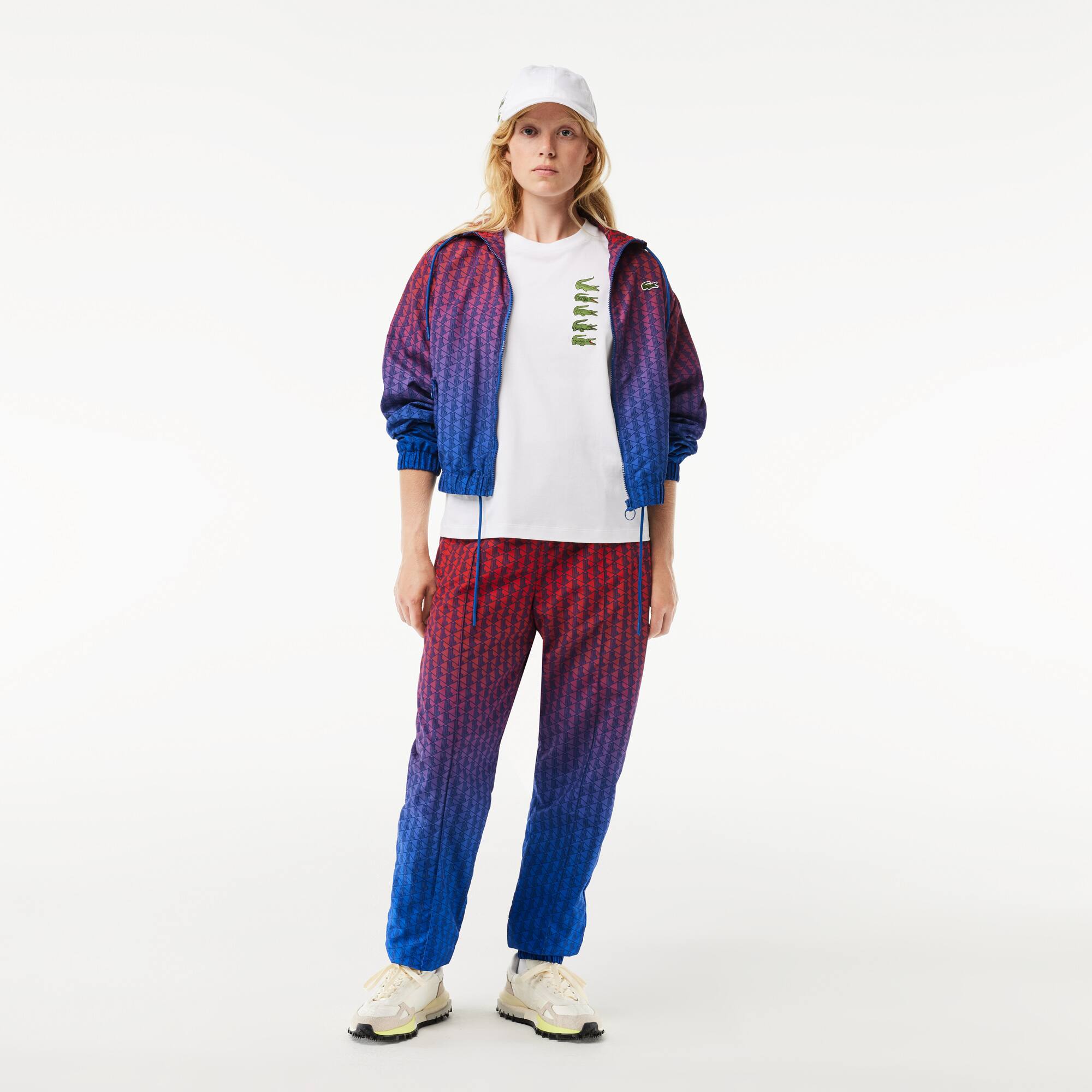 T-shirt oversize imprimé crocodiles iconiques T-Shirts - Blanc - Lacoste - Femme