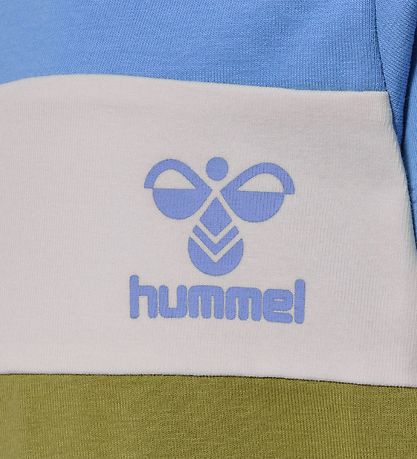 Hummel T-Shirt - HmlGlad - Blåck - Sølver Lake Blue/Green Olive