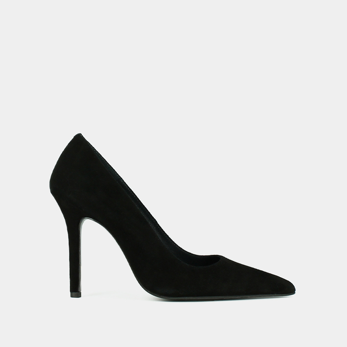 Escarpins à bouts pointus et talons  en velours noir