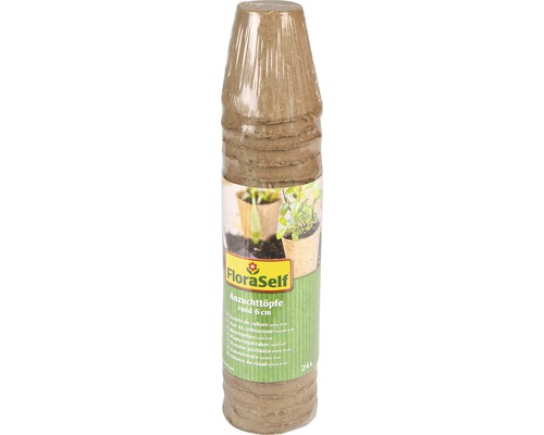 FloraSelf zaailingpotjes Ø 6 H 6 cm, 24 stuks
