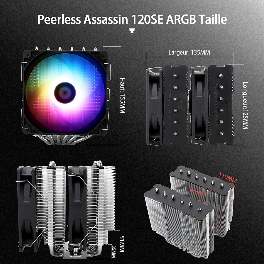 Thermalright Peerless Assassin 120 SE ARGB - Blanc