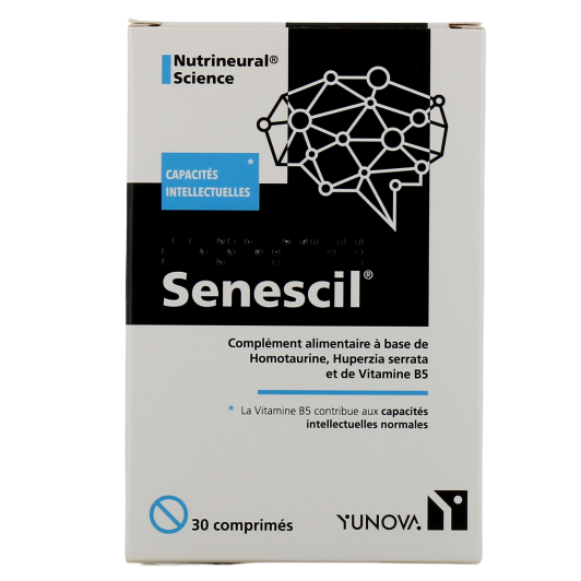 Yunova Senescil : capacités intellectuelles - Homotaurine, vitamine B5