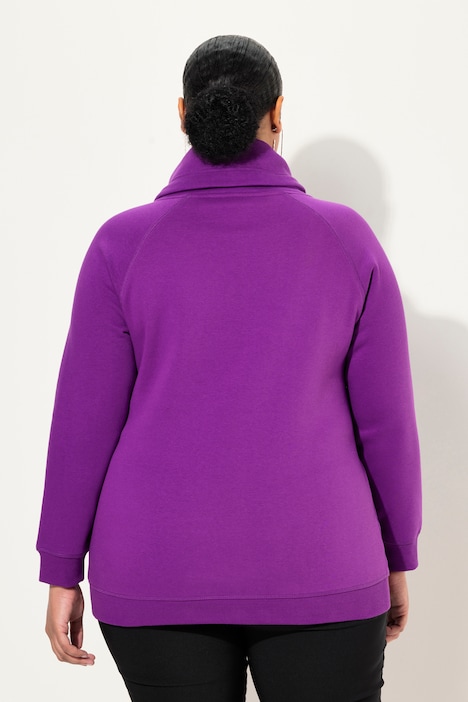 Sweatshirt, weiter Stehkragen, Taschen, Raglan-Langarm