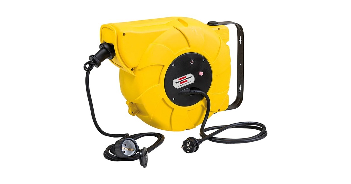 BrennenstuhlAutomatische kabelhaspel IP44, 16+2m  (Geel/zwart)