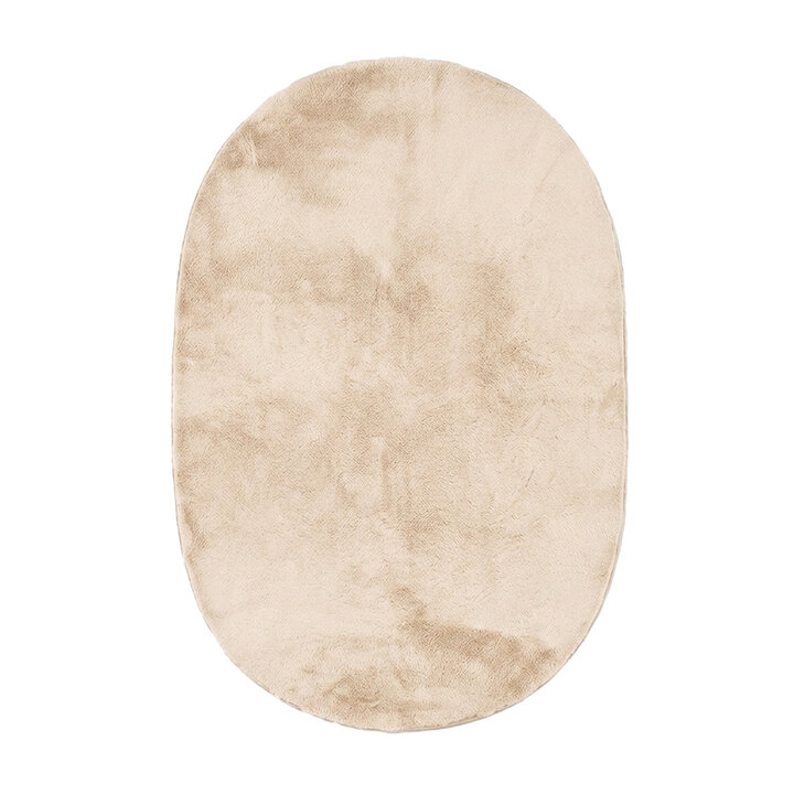 Ovaal laagpolig vloerkleed - Cozy Creme