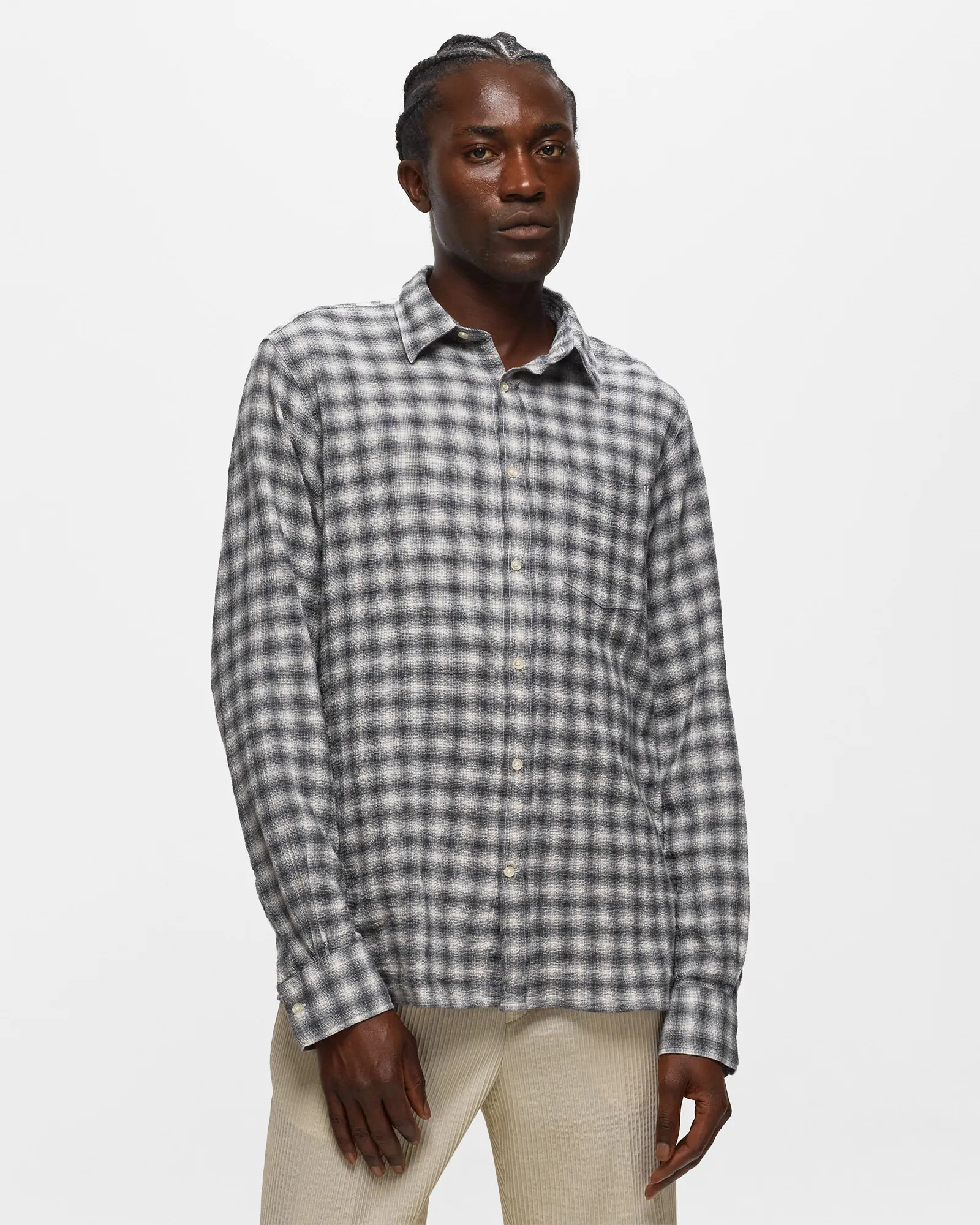 Officine Générale ALEX CHECK COTTON SEERSUCKER