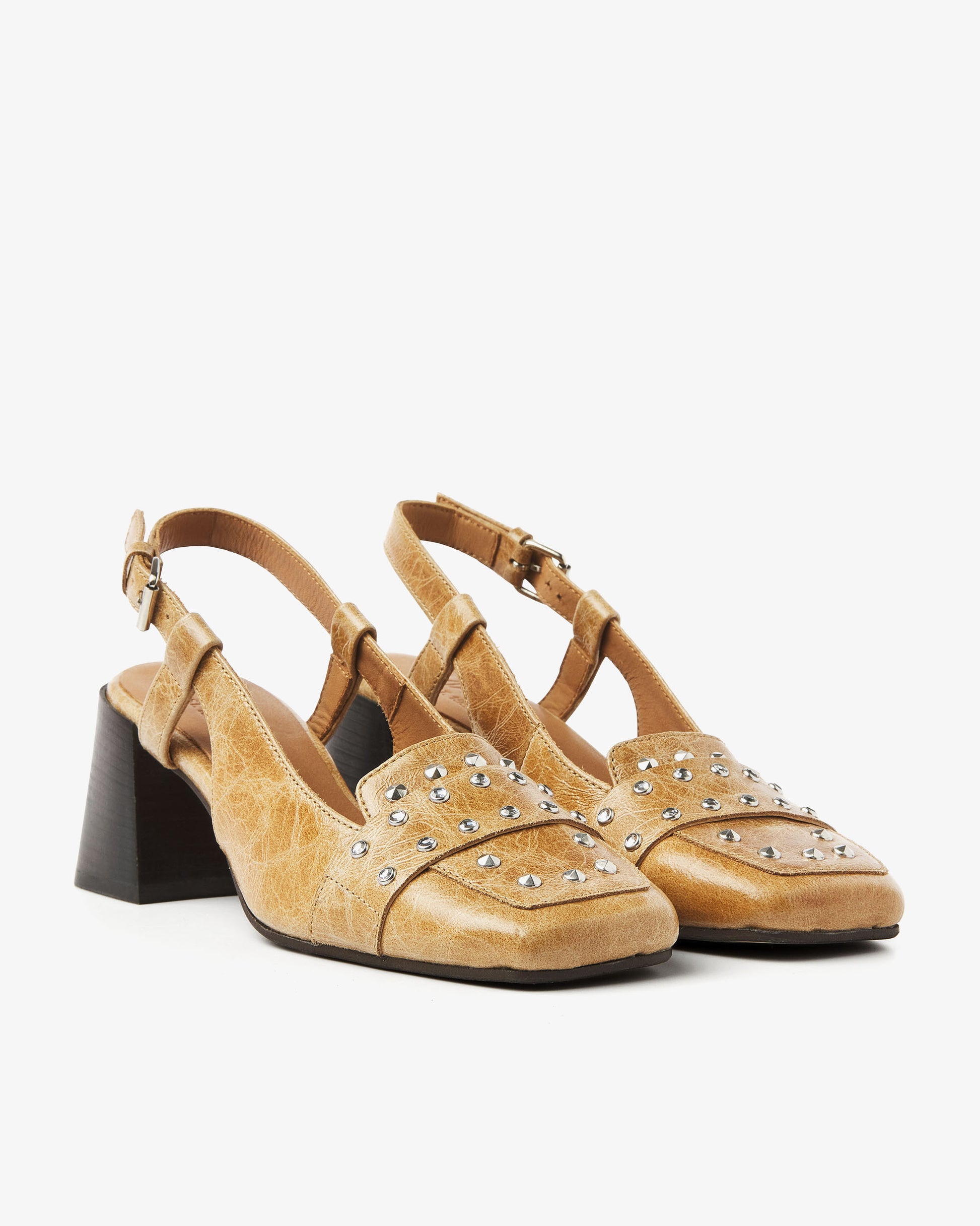 VIA VAI cognac slingbacks Laine Julia