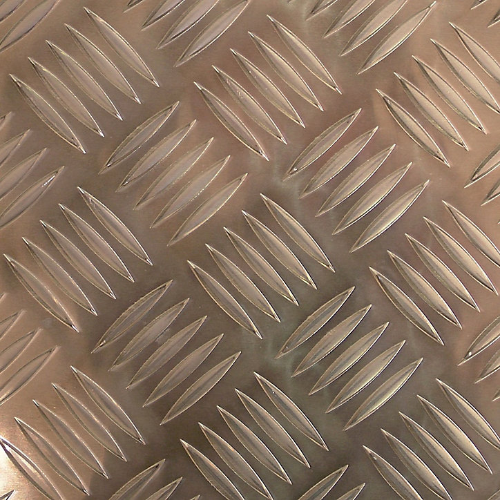 Tôle aluminium brut damier 50 x 25 cm