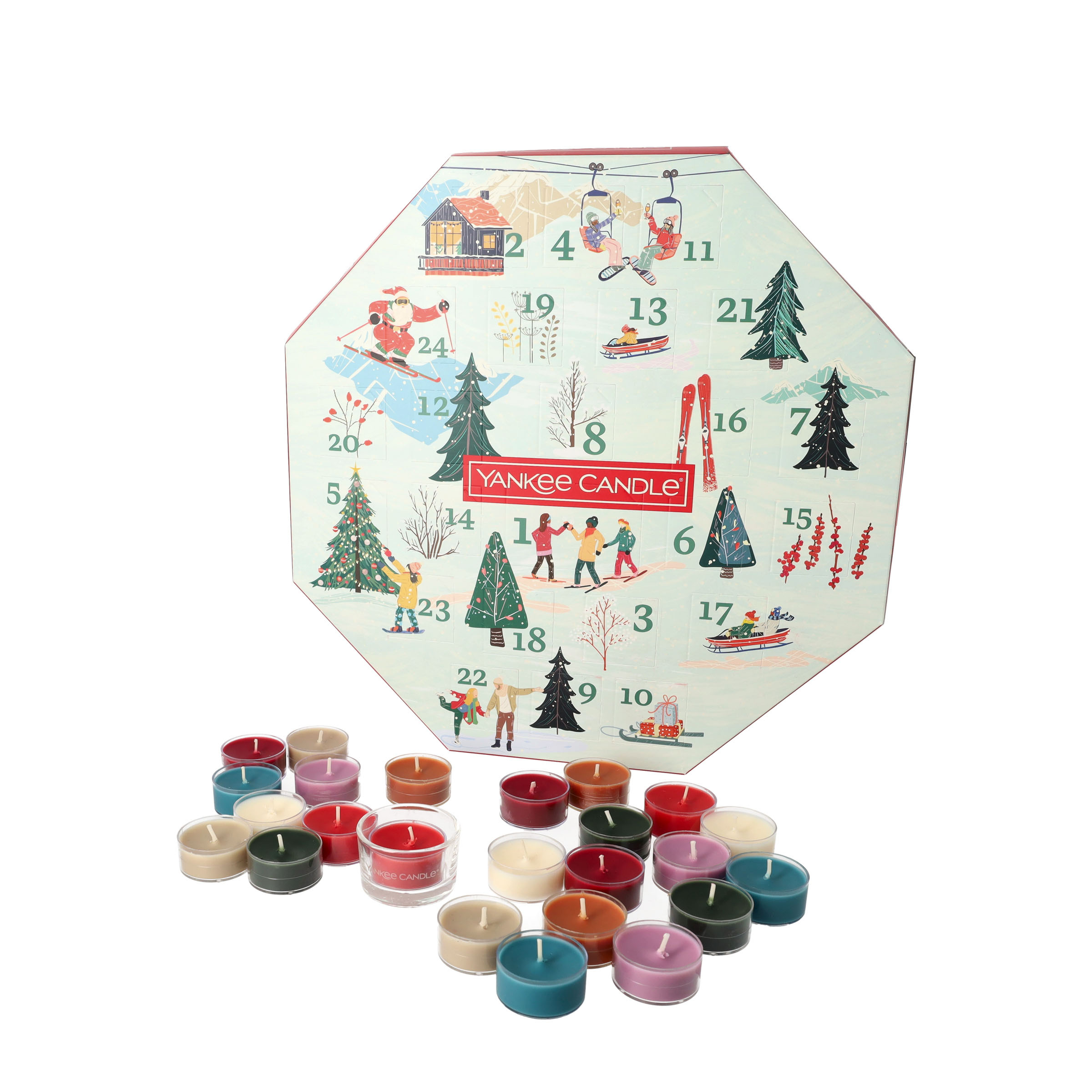 Advent Wreath Duft Kerzen Adventskalender Teelicht Weihnachts Kalender (10.26526.084E) - Aprés Ski