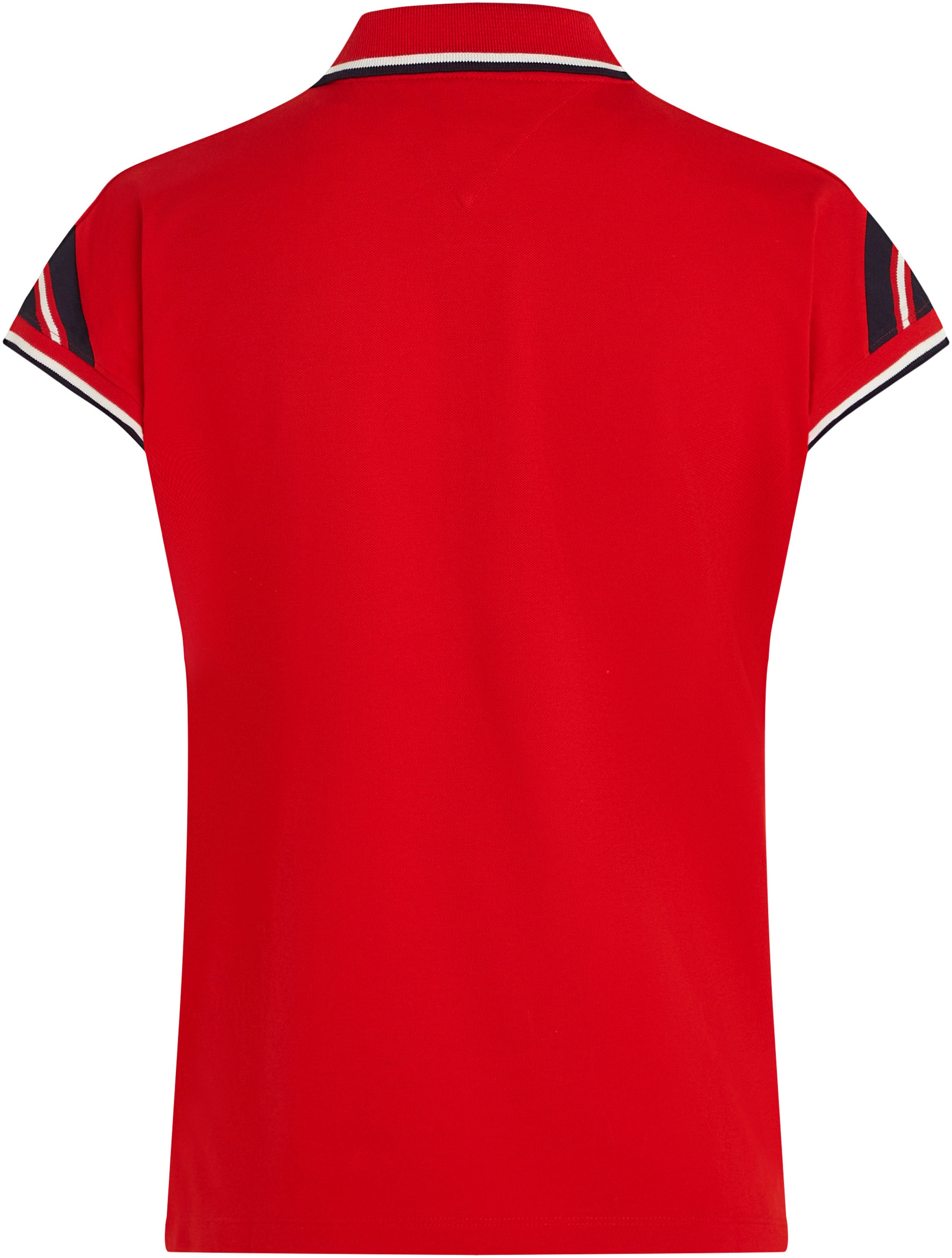 Tommy Hilfiger Poloshirt »REG STRIPE SLV POLO CAP SLEEVE«, mit kontrastfarbenen Einsätzen