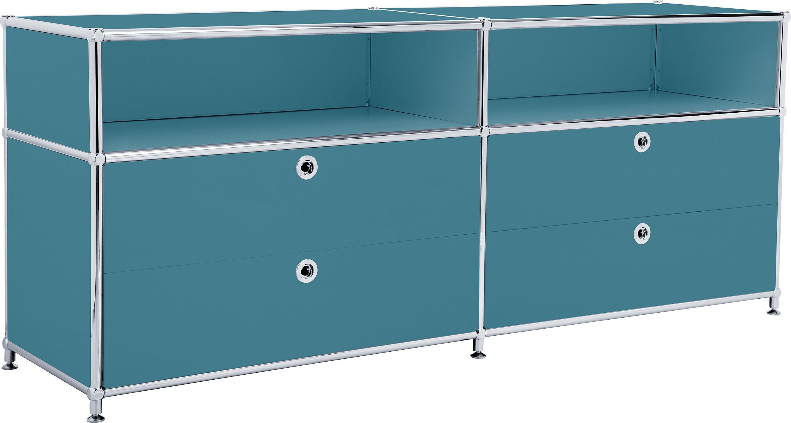 FLEXCUBE Lowboard - Petrol / B: 152.0 cm x T: 40.0 cm x H: 62.5 cm