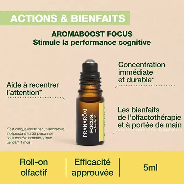 Pranarom Aromaboost Roller Focus Concentrationbio 5 ml