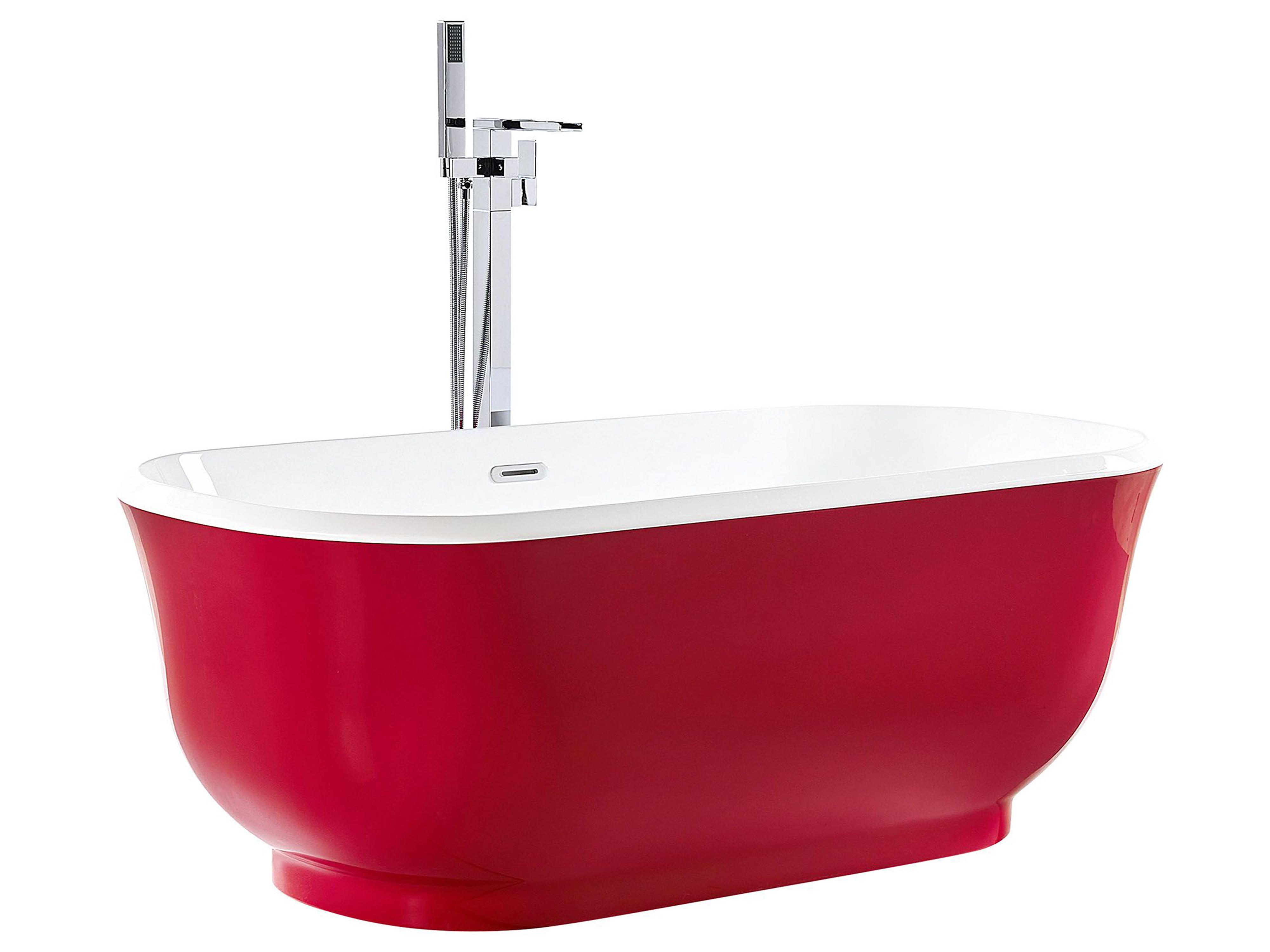 Vrijstaand bad TESORO 170 x 77 cm Rood