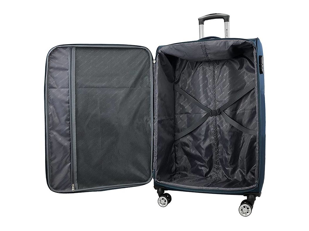 MALA DE CABINE FLEXÍVEL AIRPORT AZUL 8 RODAS 55CM