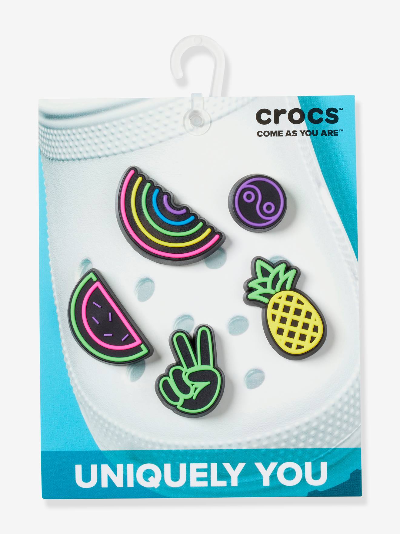Pacote com 5 pinos Jibbitz™ “Lights Up Fun”
