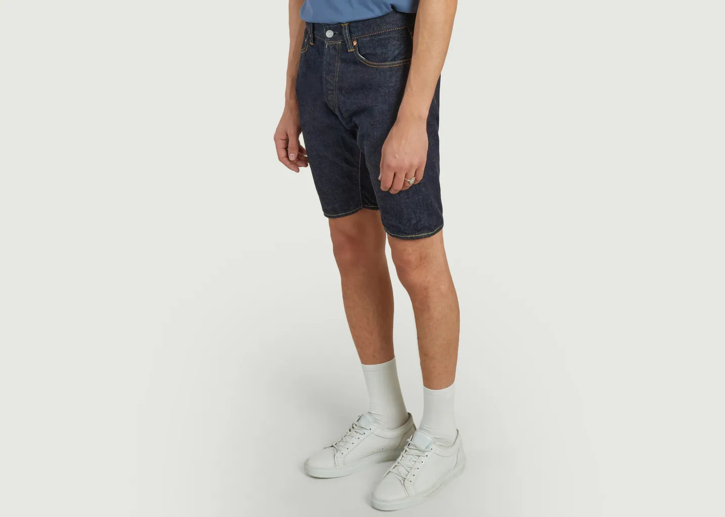 Short Droit Slim13oz Denim Momotaro Jeans