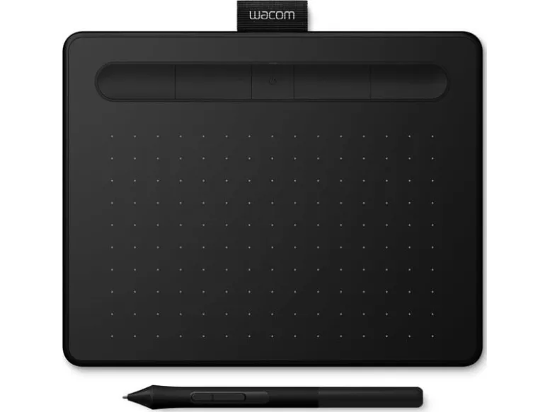 Wacom Intuos Small - Digitizer - 15.2 x 9.5 cm - elektromagnetisk - 4 knapper - trådløs, kablet - USB, Bluetooth - sort