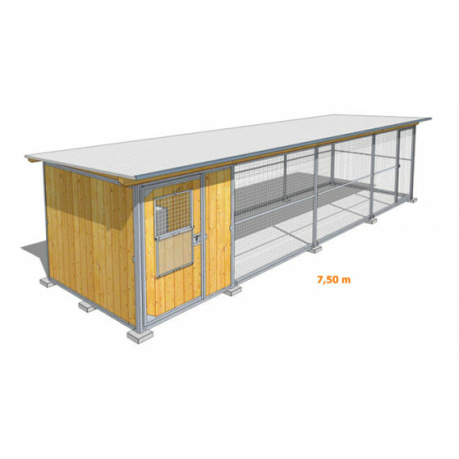 Poulailler durable en bois et métal avec 1 box