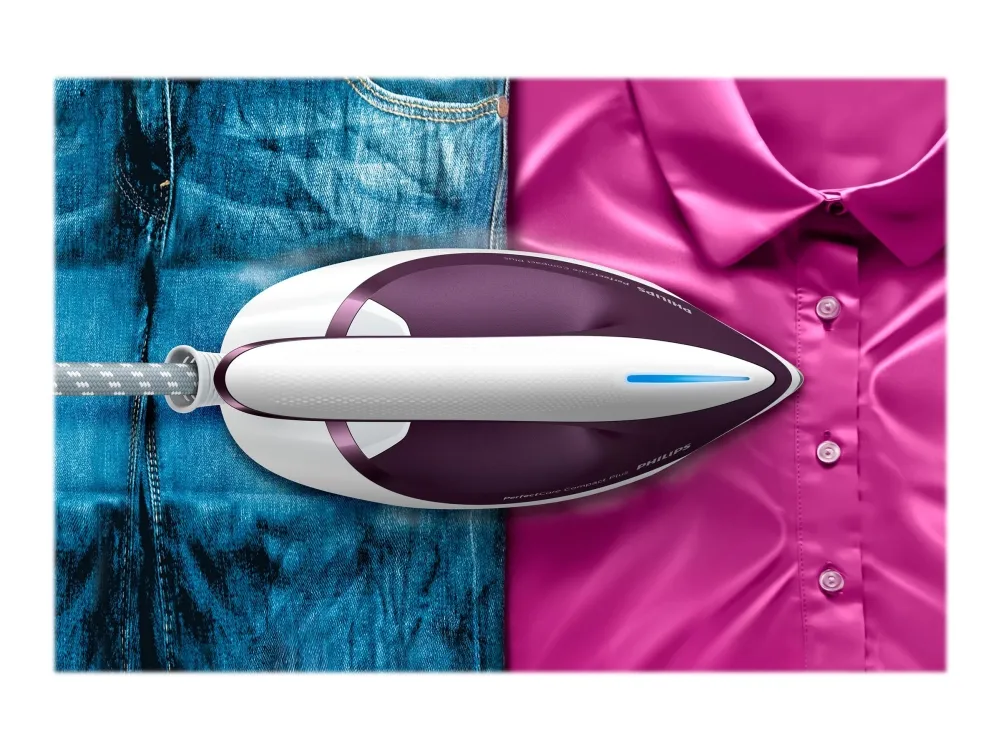 Philips PerfectCare Compact Plus GC7933 - Dampstrygejern med automatisk afbrydelse - såleplade: SteamGlide Plus - 2400 W - magisk lilla