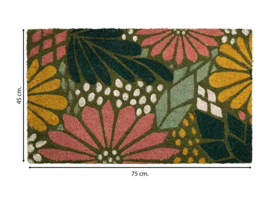 Tapis d'entrée en PVC imprimé rose 45x75