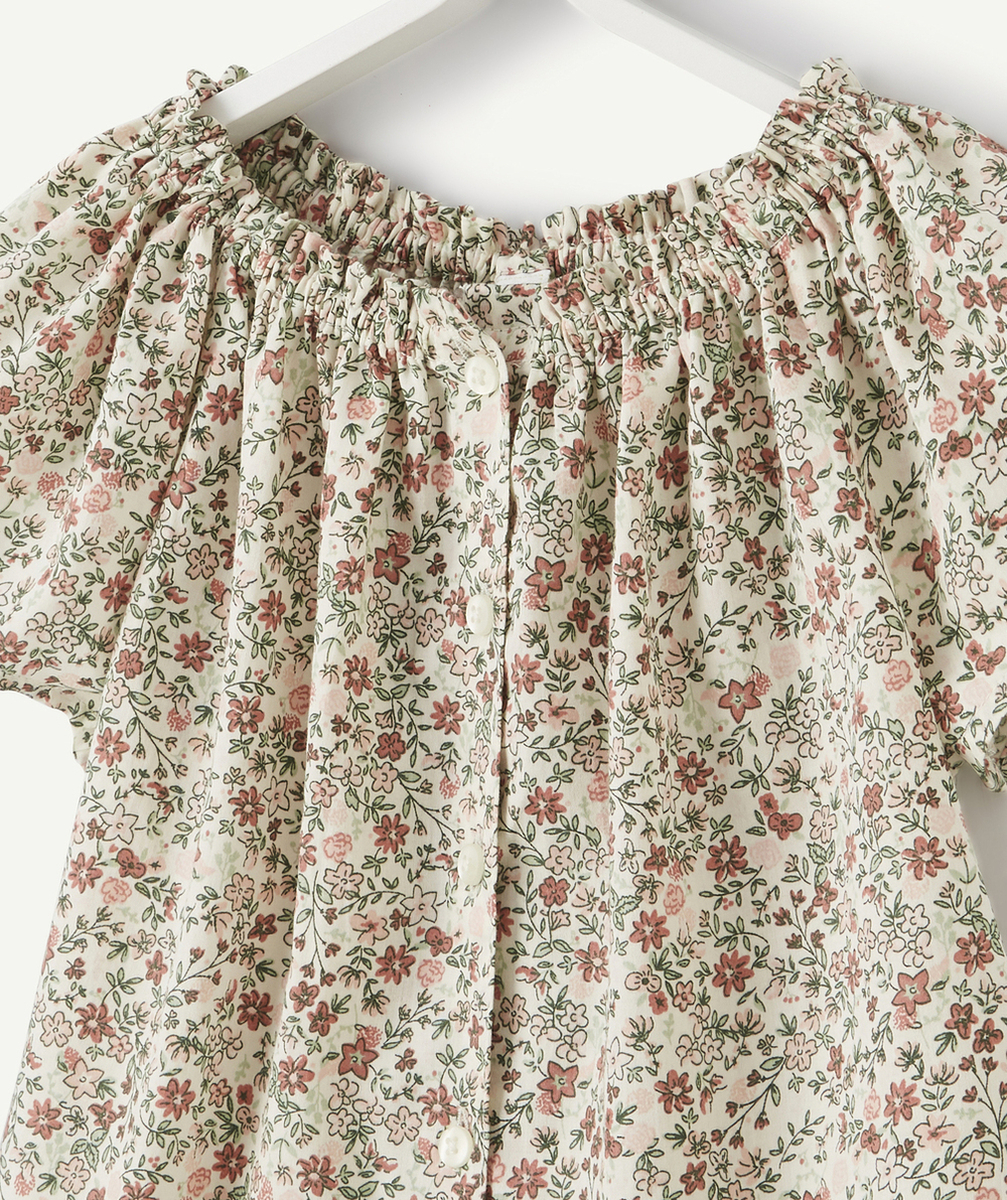 LA BLOUSE BLANCHE FLEURIE EN COTON