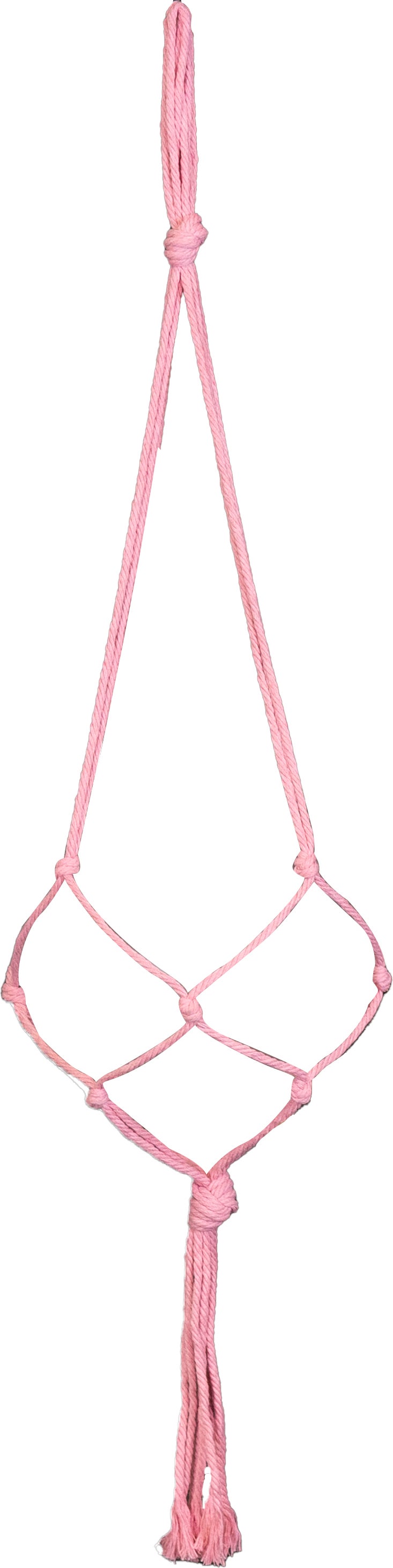 TS plantenhanger macramé roze H 90 cm