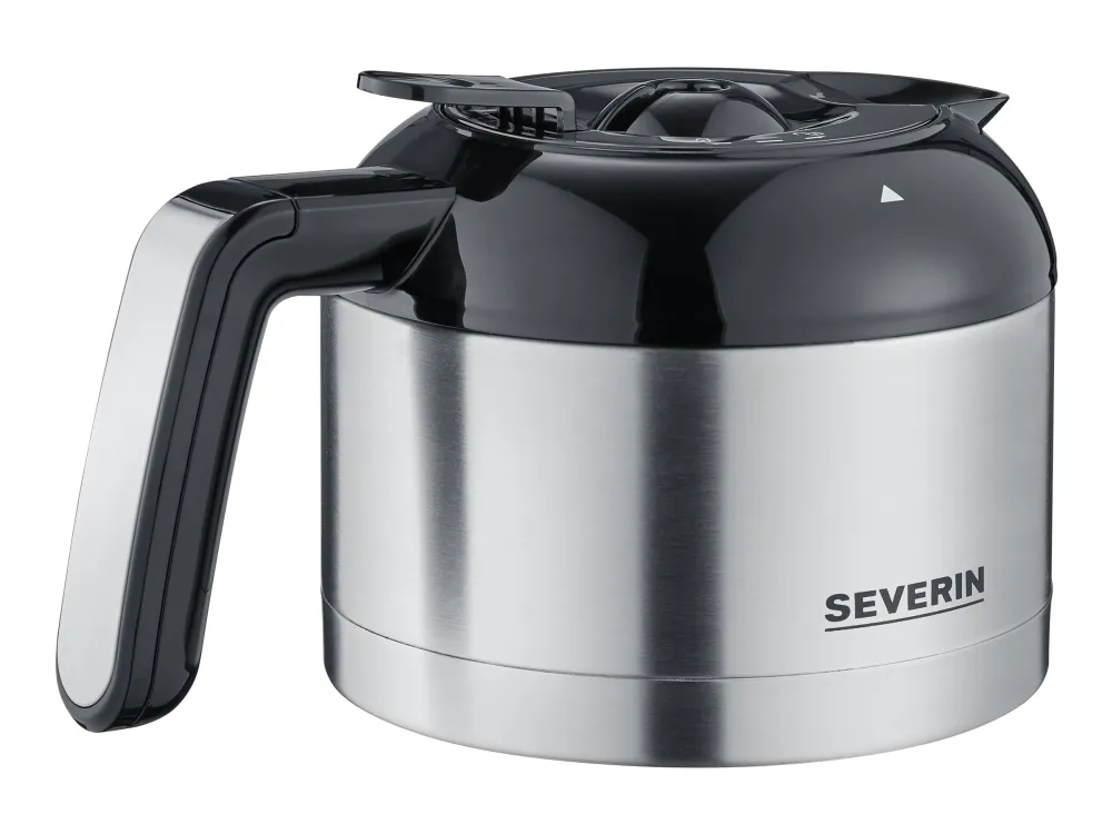 SEVERIN KA 4814 - Kaffemaskine - 8 kopper - børstet rustfrit stål/sort