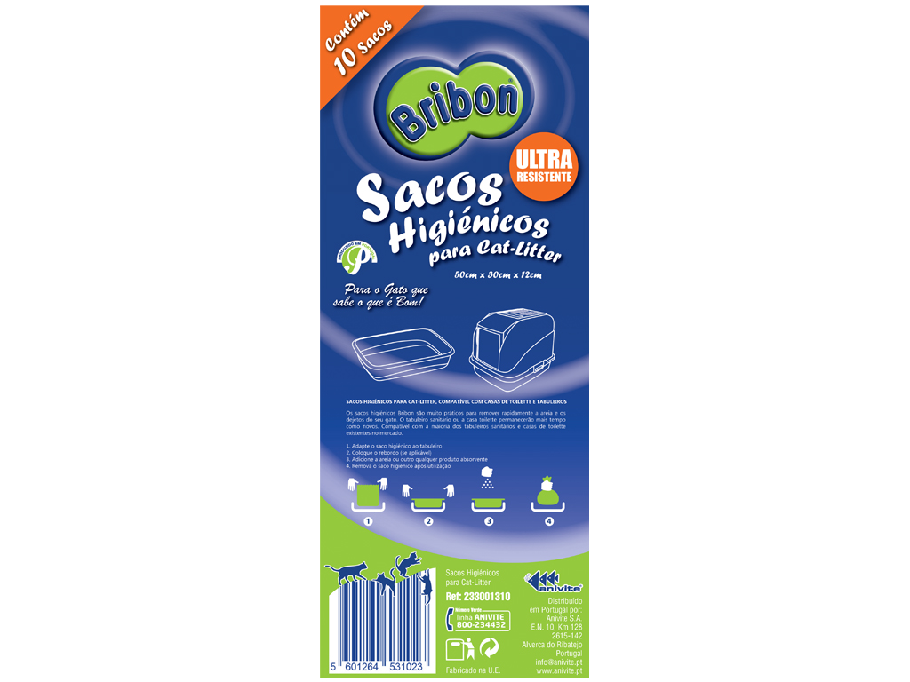 SACO HIGIÉNICO BRIBON PARA TABULEIRO 35X145CM