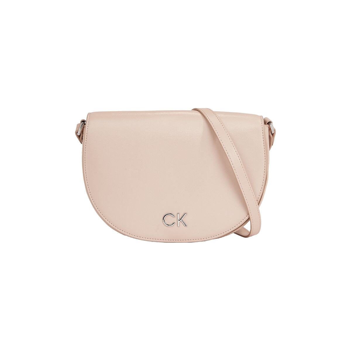 CALVIN KLEIN<br>Bolsa com fecho de aba, alça de ombro e logotipo