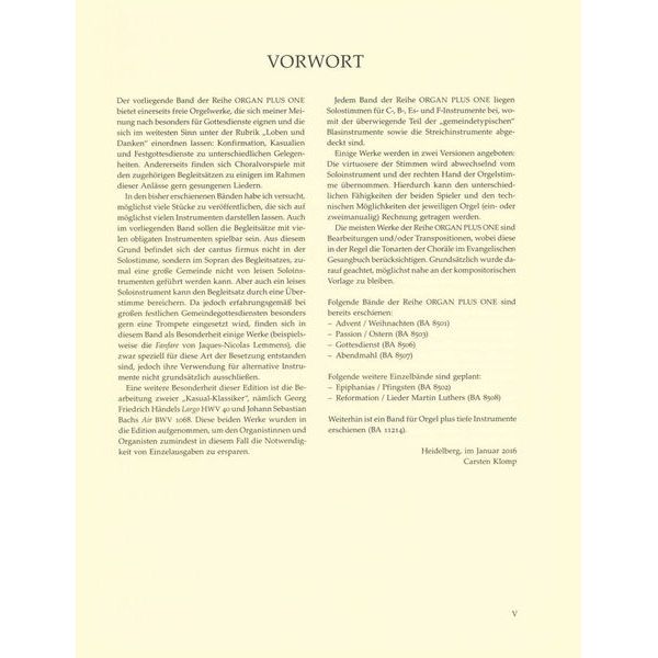 Bärenreiter Organ Plus One Wedding