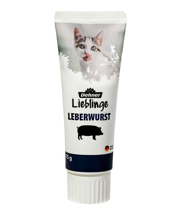 Dehner Lieblinge Katzensnack Leberwurst, 75 g