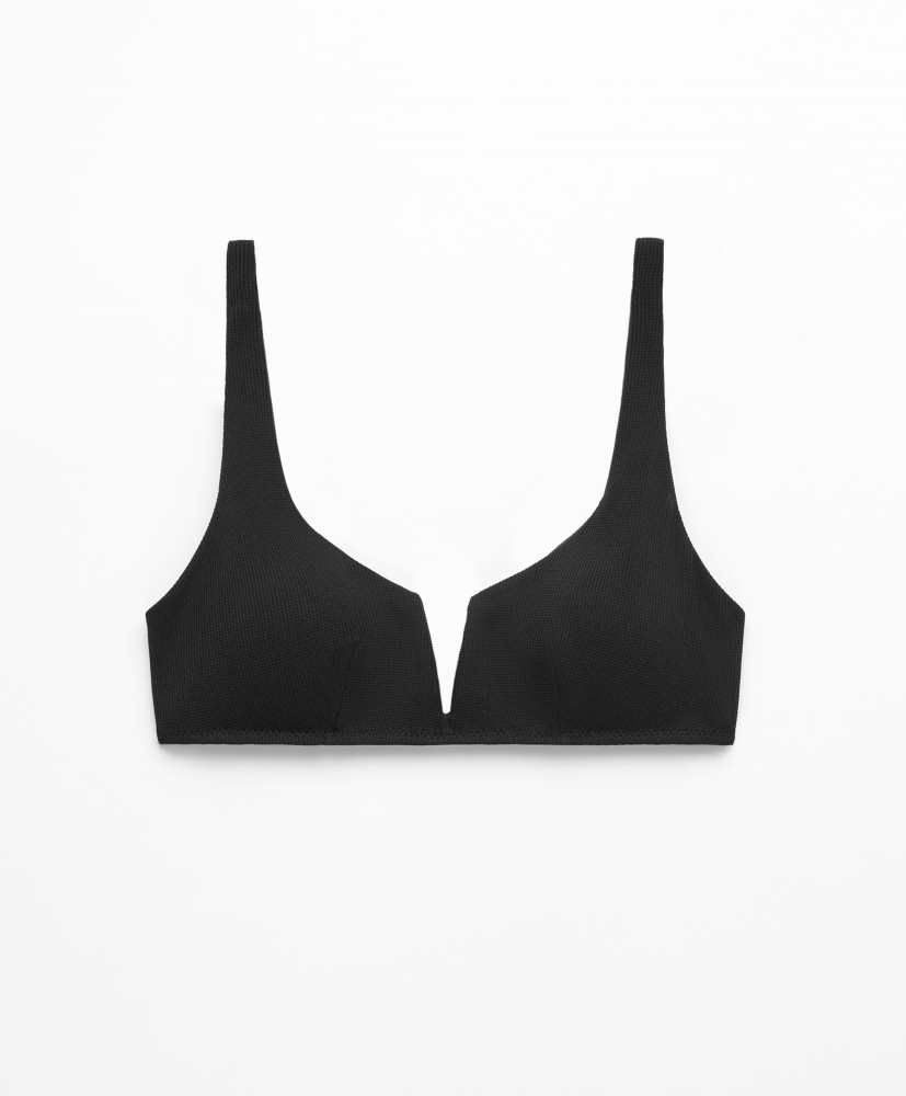 top de biquíni halter piqué