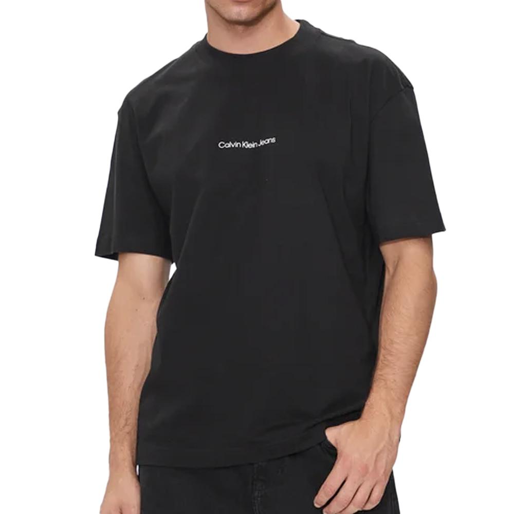 Calvin Klein Jeans T-shirt Noir Homme Calvin Klein Jeans Grid Monogram
