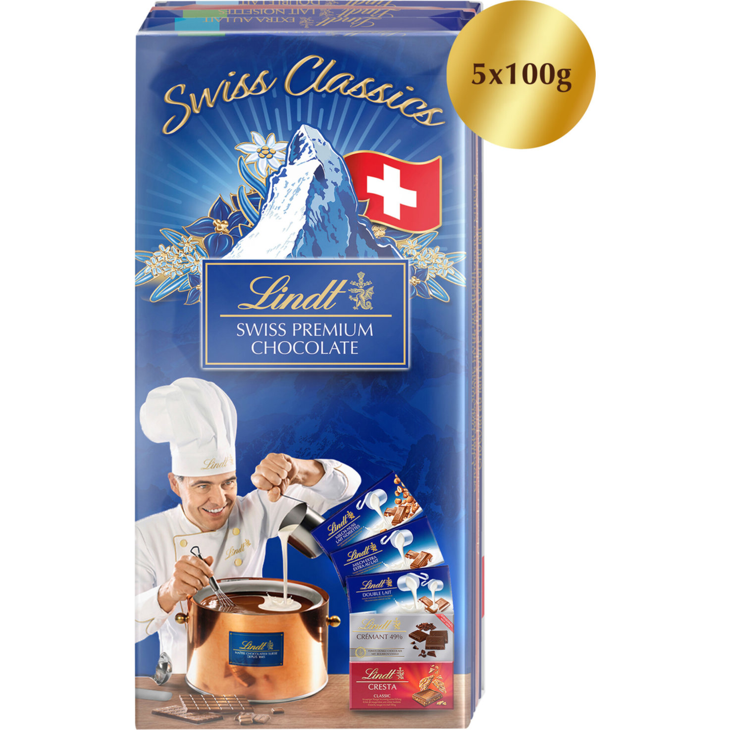 Lindt Touristik Tafeln assortiert 5x100g