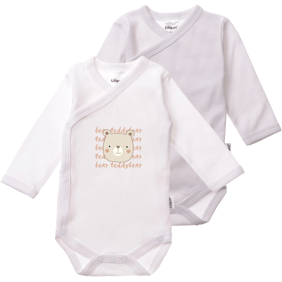 Liliput Wickelbody (Set, 2-tlg.) grau-weiss