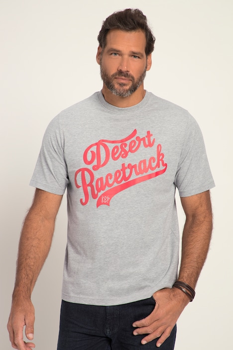 T-Shirt, Halbarm, Print, Melange-Jersey