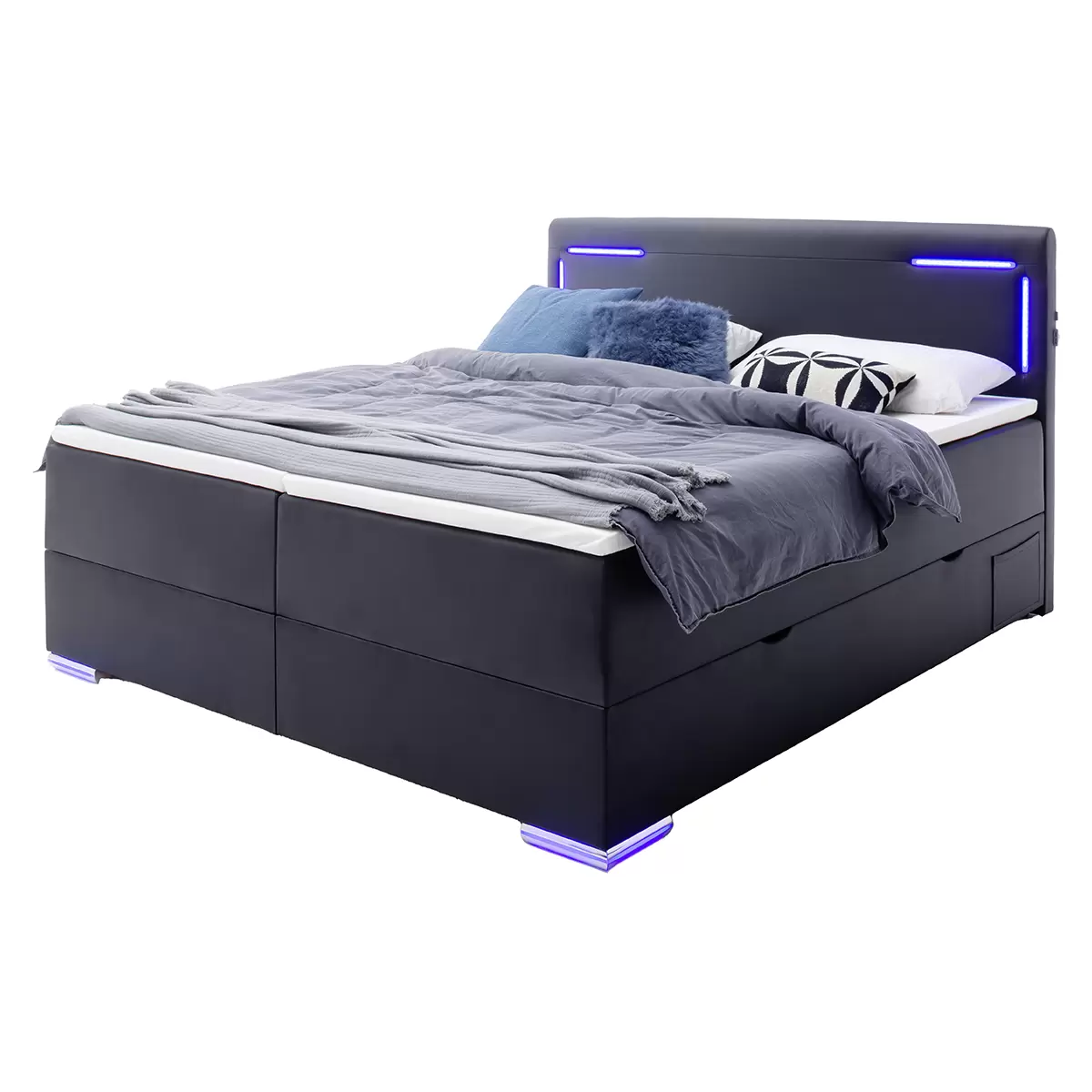 Boxspringbett Los Angeles 180x200 Schwarz