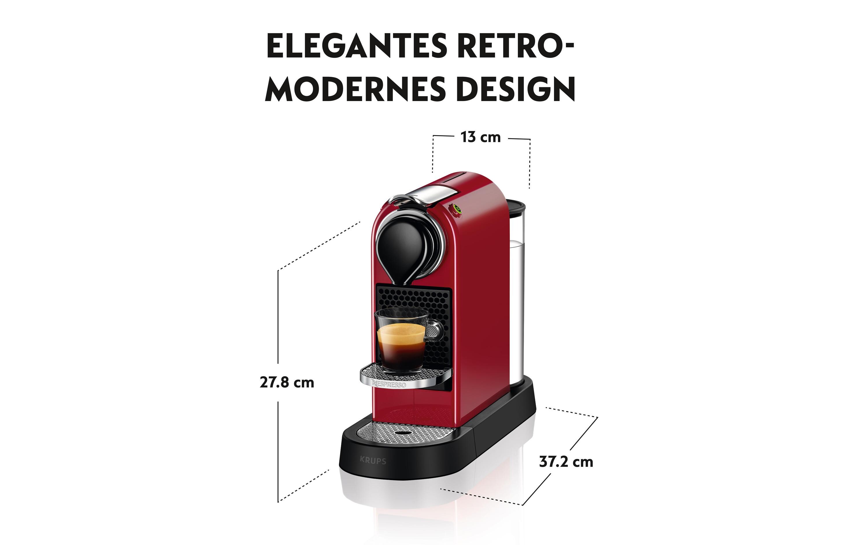 Kaffeemaschine Nespresso CitiZ XN7415 Rot<br>Elegante Kapselmaschine der Original Line mit geringem Platzbedarf