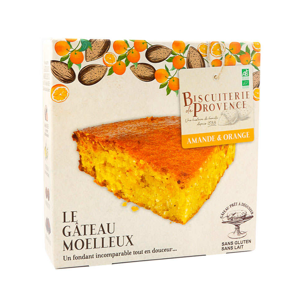 Gâteau moelleux amande et orange – Bio sans gluten et sans lait