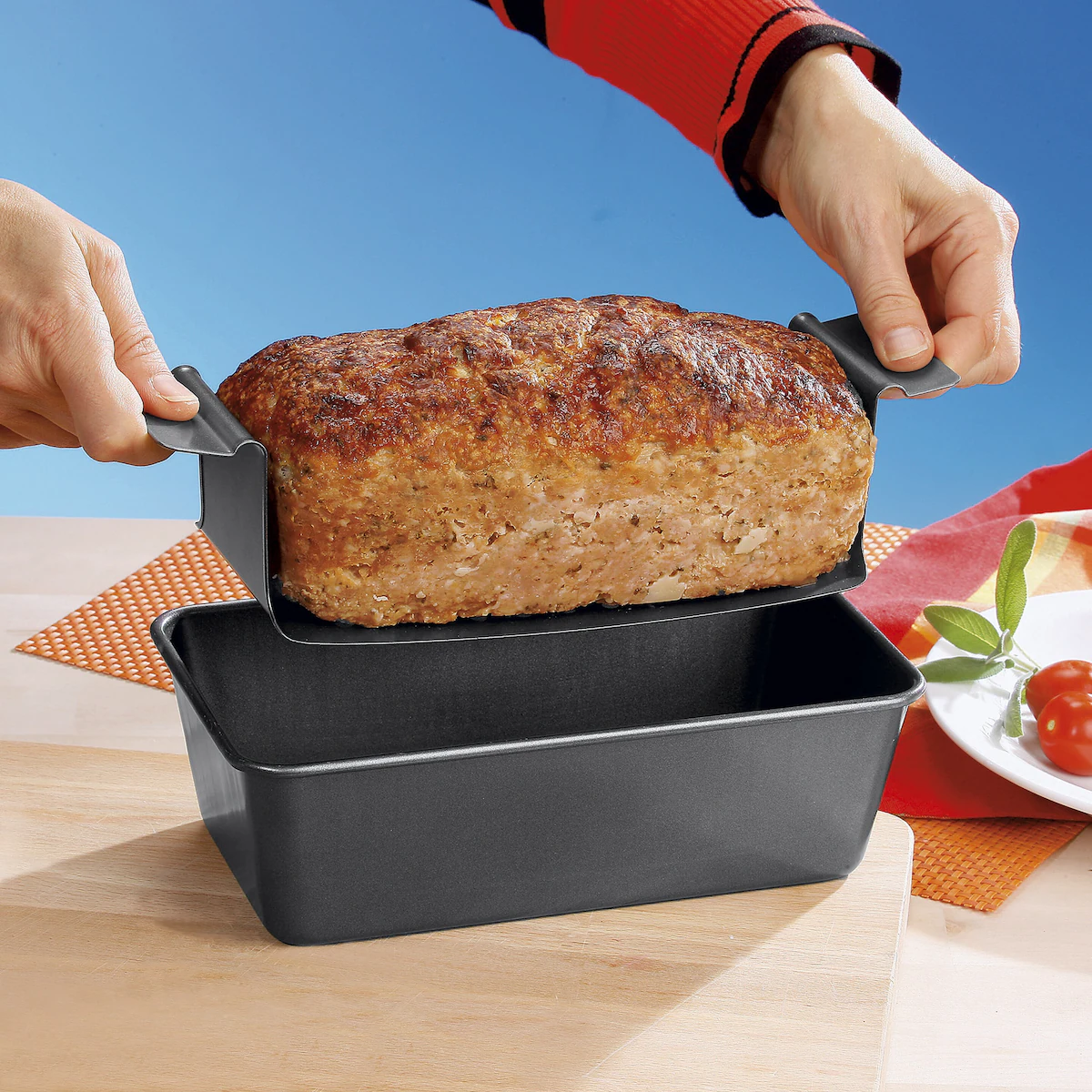 genialo - Hackbraten-Form mit Fettauffangfunktion
