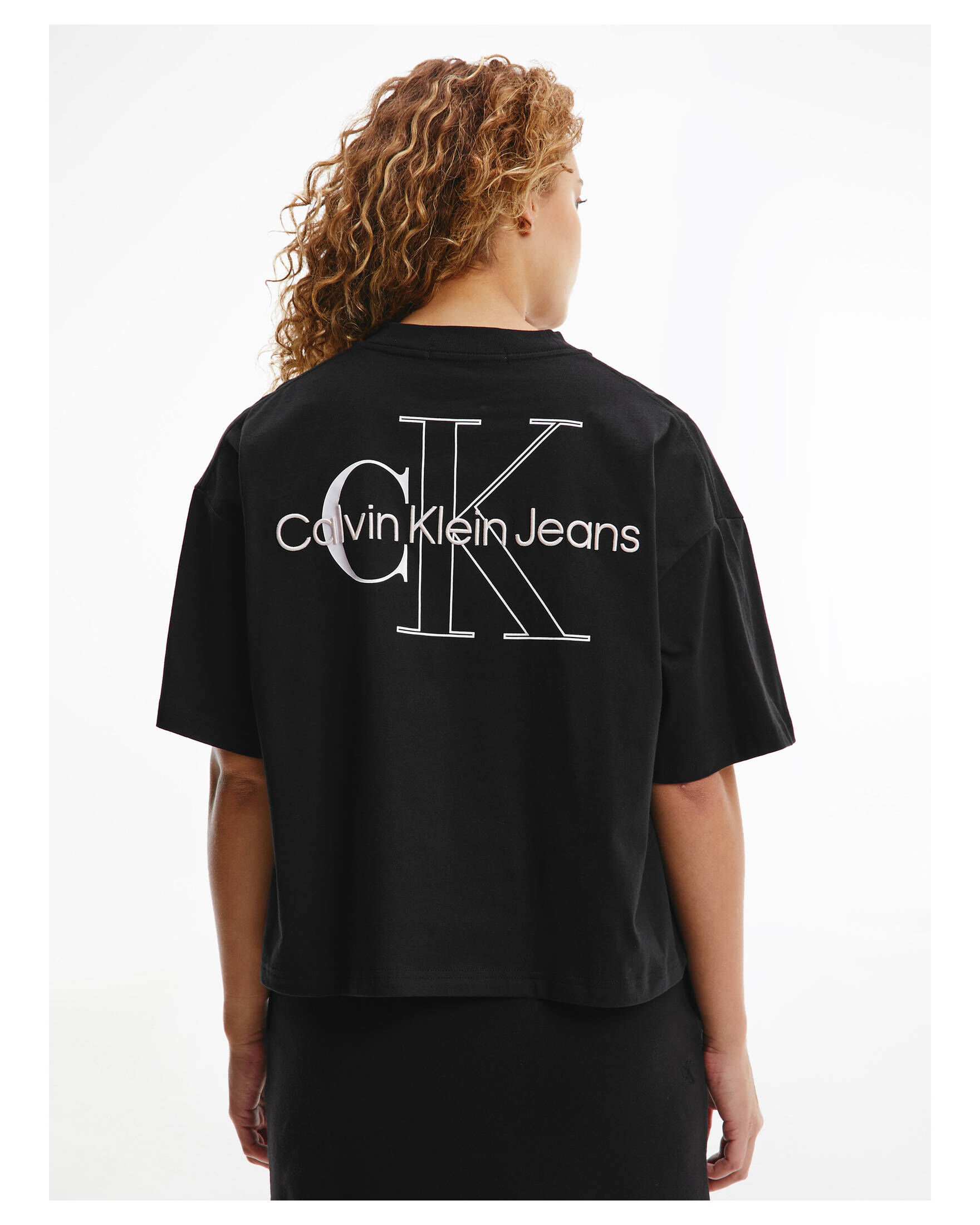 CALVIN KLEIN JEANS| Damen T-Shirt TWO TONE MONOGRAM LOOSE TEE