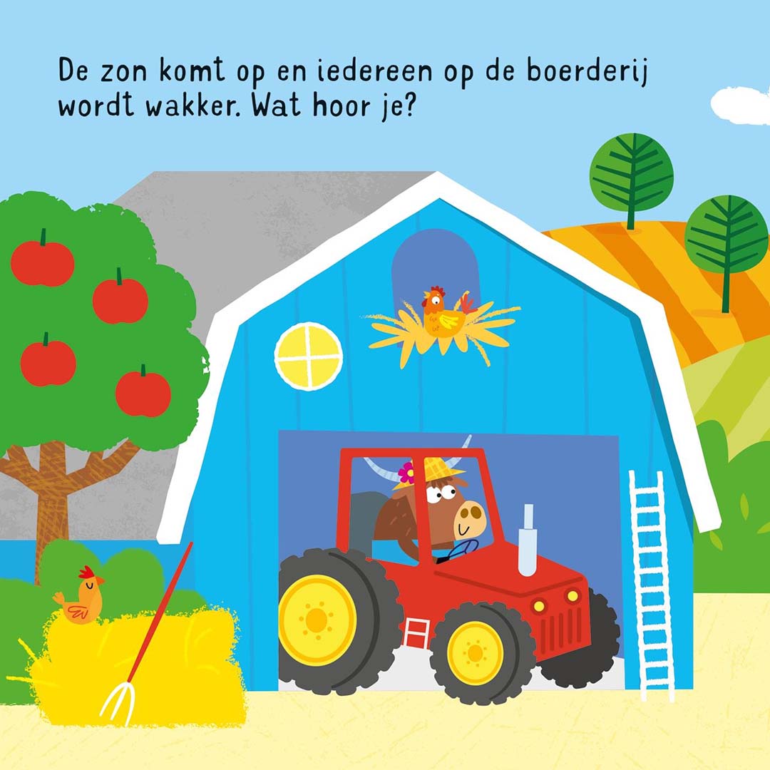 Uitgeverij usborne meerijden op een tractor!