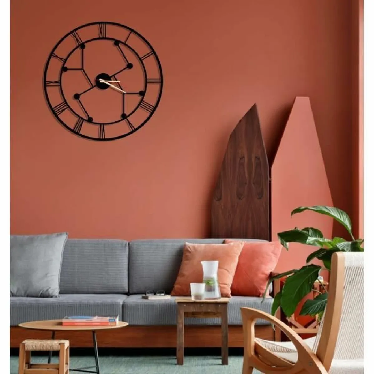 Dekory Samana Horloge Murale Vintage - Métal